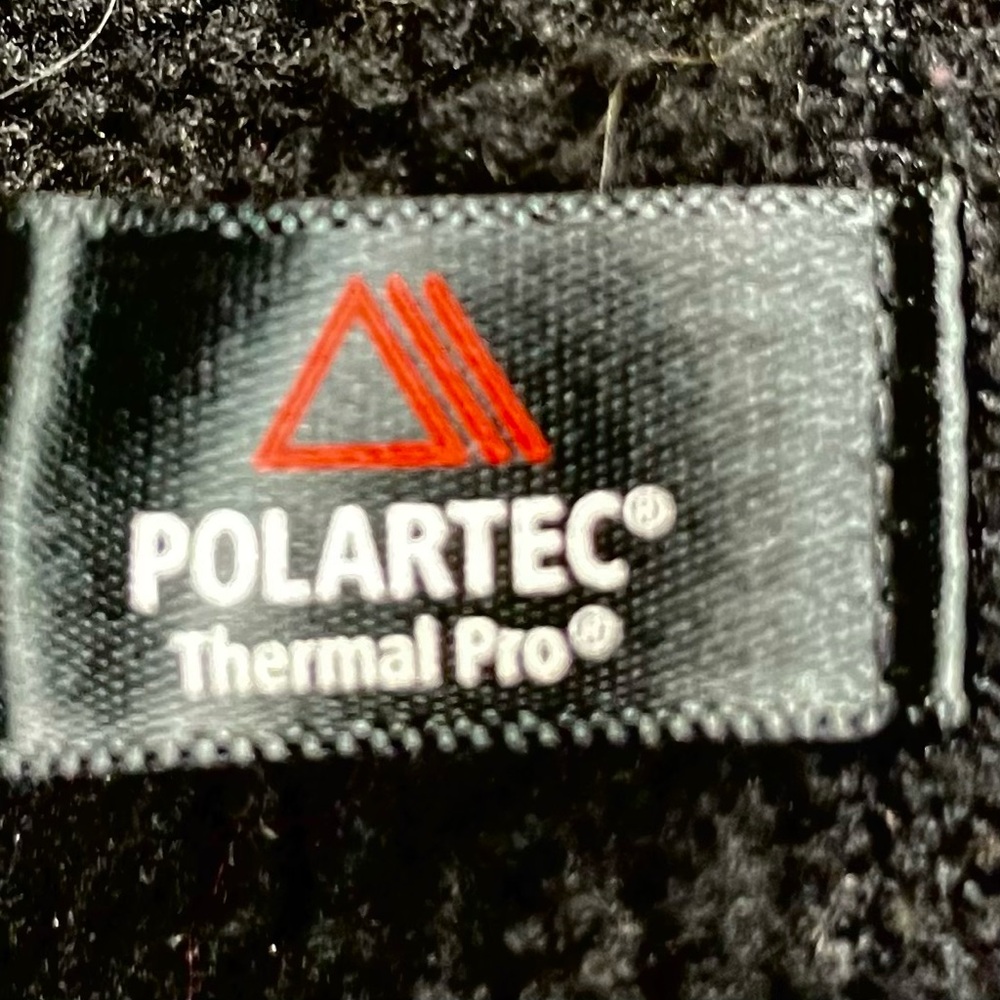 Womens PATAGONIA Plush POLARTEC Thermal Pro FLEECE Snap - T BLACK Pullover SHIRT - Picture 5 of 5